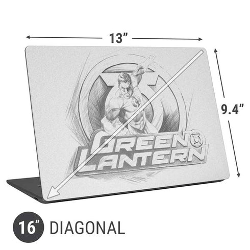 DC Comics Green Lantern Sketch Art Action Pose Universal Laptop 16in (13 x 9.4in) Skin